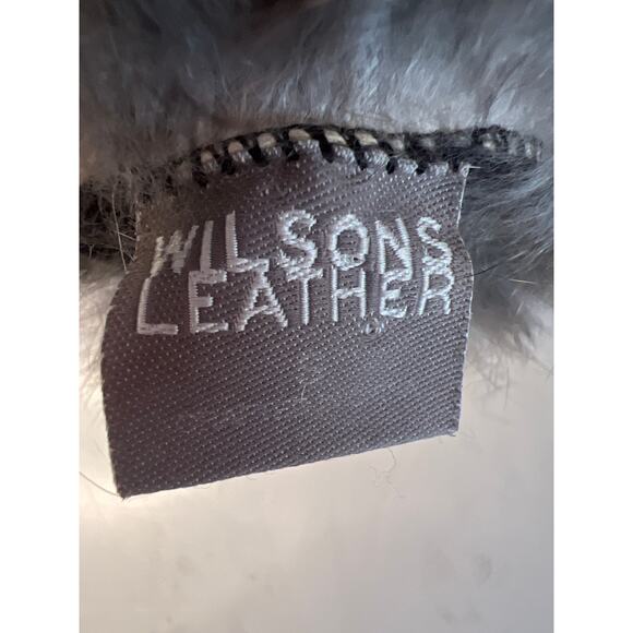 Wilsons Leather VINTAGE women dark brown gloves genuine rabbit fur cuffs Small - Picture 7 of 9